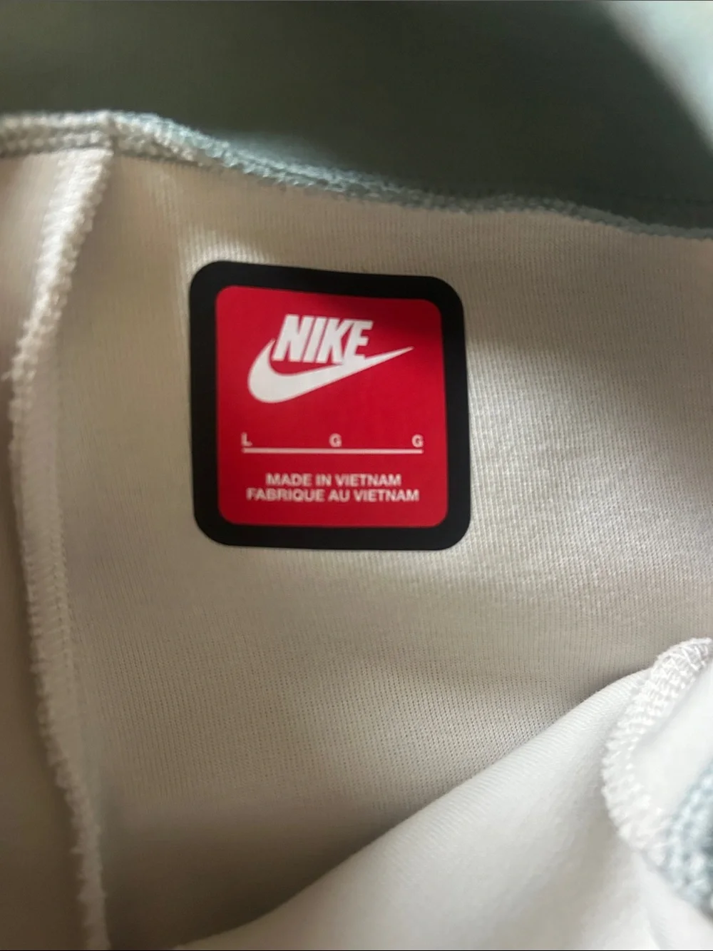 Nike Tech Fleece Kids Sage Green and White Colorblock Joggers